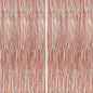 Crosize 8 Pack 3.3 x 9.9 ft Rose Gold Foil Fringe Curtains Party Decorations, Rose Gold Tinsel Curtain Backdrop for Parties, Door Streamers, Glitter Streamer Backdrop for Birthday Decoration