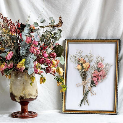 12/24 Pack Dried Flowers for Vase Various Mini Bouquet Dried Small Wildflowers Natural Real Flowers Bulk for Crafts DIY Wedding Decor (12, Forget Me Not)