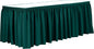 Ultimate Textile Pleat Polyester Fabric Table Skirt - Machine Washable Flame Resistant with Clips for Events, Weddings & Trade Shows, Cut & Sewn in Paterson, NJ - Teal, 7' Shirred Pleat