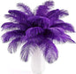 THARAHT Purple Ostrich Feathers 12pcs Natural Bulk 8-10Inch 20cm-25cm for Crafts Wedding Party Centerpieces Halloween and Home Decoration Feather