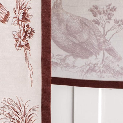Maison d' Hermine Table Runner 100% Cotton Single Layer Table Runners 72 inches Long for Thanksgiving Christmas Decorations Home Kitchen Dining Party Wedding (Holy Jouy - Brown, 14.5" x 72")