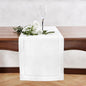 Linen Table Runner 48 inches – 100% Pure Linen Off White Medium Weight Hemstitch Table Runner 14 x 48 Inch – Ideal for Dresser and Coffee Tables, Spring, Summer, Wedding Gift – Azure