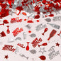 VHUWE Happy Birthday Confetti, 1.6 oz Red Silver Cake Balloon Star Goblet Bottle Glitter Confetti for Boys Girls Kids Women Men Happy Birthday Party Table Decorations Supplies