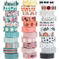 TaoBary 33 Rolls Holiday Plaid Washi Tape, 15 mm Seasonal Washi Tape Set Bohemian Colorful Vintage Cute for Card Wrapping Craft(Bohemia Style)