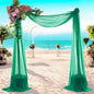 MDS Halloween Chiffon Draping Fabric - 2 Panel, 30" Wide x 20ft Long - Sheer Spooky Arbor & Canopy Drapery for Haunted House Backdrops, Party Ceilings, DIY Costumes & Themed Events - Emerald Green