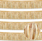 4 Pack 10 Ft Champagne Gold Foil Fringe Garland Metallic Streamers Tinsel Banner Wall Hanging Garland Backdrop for Parade Floats, Halloween, Christmas, Thanksgiving, New Year Party Decorations