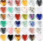 Nuenen 40 Pcs 0.8 Inch Worry Stone Bulk Crystals Heart Shaped Rock Tiny Trinkets Stone Inspirational Healing Crystal Gemstone Love Carved Rock Mom Women