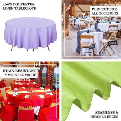 Efavormart Round Tablecloth, 90 Inch Stain & Wrinkle Resistant Washable Table Cloth, Decorative Polyester Fabric Table Cover for Banquet, Wedding, Dining- Eucalyptus Dusty Sage