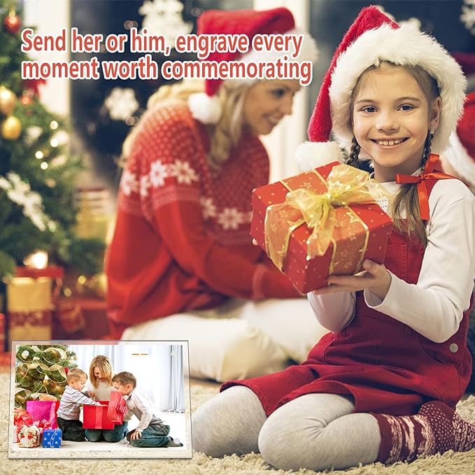 HELPLEX Picture Frames, 1 Pack 4x4 inch Acrylic Picture Frame Clear 4 x 4 Photo Frames Magnetic Picture Frames Ready for Tabletop Display, Effectively Protect Photos from Fading and Yellowing