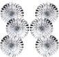 Silver Birthday Decorations,DIY Silver Paper Fans Hanging Decoration ,DecoracióN De CumpleañOs para Hombre,Wedding Decorations for Party16in,Birthday Decorations for Men 30 Color DIY Set (Silver)