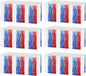6 Pack 29x108 Inch Red Blue White Metallic Foil Fringe Tinsel Table Skirts for Rectangle Tables Streamer Curtains Backdrop for Wedding, Birthday, Parade Floats, Independence Day Party Decoration