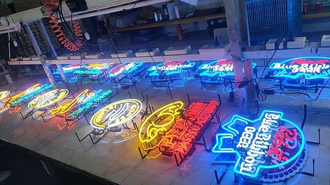 Neon Signs Bar Bedroom Sign Quality Guitar Wall Decor Man Cave Home Bar Pub Recreation Room Game Lights Windows Glass Wall Signs Party Birthday Bedroom Bedside Table Decoration Gifts 24 X 20 Inches