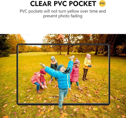 Magicfly Magnetic Photo Frame, Pack of 30, Fits 4 X 6 Inch Photos, Magnetic Picture Frame with Clear Photo Pocket for Refrigerator, Fridge, Office Cabinet, Black