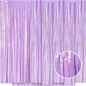 5 Pack Purple Foil Curtain Backdrop 3.2ft x 8.2ft Tinsel Foil Fringe Curtains Macaron Photo Booth Streamer Backdrop for Party Decorations Birthday Baby Shower Bachelorette Holiday (Pastel Purple)