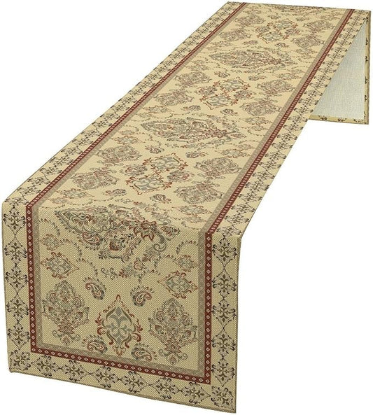 Vintage Farmhouse Flower Table Runner Boho Elegant Home Kitchen Table Dining Coffee Room Garden Party Wedding Decor 13x108in