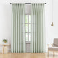 Vision Home Pinch Pleated Semi Sheer Curtains Textured Linen Blended Light Filtering Window Curtains 84 inch for Living Room Bedroom Pinch Pleat Drapes with Hooks 2 Panels 40" Wx84 L,Soft Green