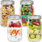 MirthMood 32 OZ Wide Mouth Mason Jars, 4 PACK Glass Mason Jars with airtight Lids, Quart mason jars wide mouth for Fermenting, Pickling, Freezing, Preserving, Meal Prep, Jar Décor