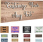 Custom Sign Personalized Wooden Signs for Home Customized Decorative Sign with Text for Wall Doors Bar Business Office Yard - 4 Size & 12 Board Colors Options