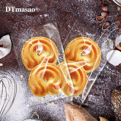 3x5 Inches 100 Pcs Self Sealing Cellophane Bags Clear Cookie Bags Resealable Cellophane Bag for Packaging Cookies,Gifts,Favors, Products,Candy