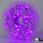 YEGUO 165ft 500 LED Halloween Lights Outdoor Waterproof, Purple String Lights Indoor Plug in, 8 Modes Clear Wire Purple Lights for Halloween Holiday Home Tree Garden Patio Decor