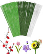120 PCS FIVEIZERO 18 Gauge MixColor Floral Wire Stems for Artificial Flower Making,Florist Wire,Flower Wires for Crafts,Alambre para Flores for Wreaths, Flower Arrangements and DIY Projects