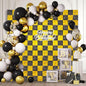 24PCS Black Gold Shimmer Wall Backdrop, Square Sequin Photo Backdrops Panel, Glitter Wall Background for Birthdays, Weddings, Christmas, Engagements, New Years Party Decor (4FTx6FT)