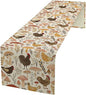 Mushroom Table Runner,Retro Natural Plant Famhouse Table Runner for Kitchen Dining Table Home Party Decoration 13x60 Inch