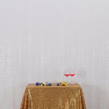 Poise3EHome 8FT x 8FT White Sequin Photography Backdrop Curtain for Party Decoration, White