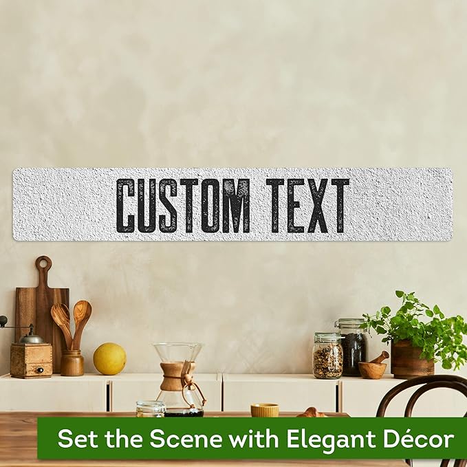 Custom Sign, Custom Street Sign, 11 Font Colors, 13 Font Styles, 4 Hole Options, 22 Sizes, 6x36 Inches, Rust Free DiBound, Fade Resistant, Made in USA by My Sign Center (Concrete)