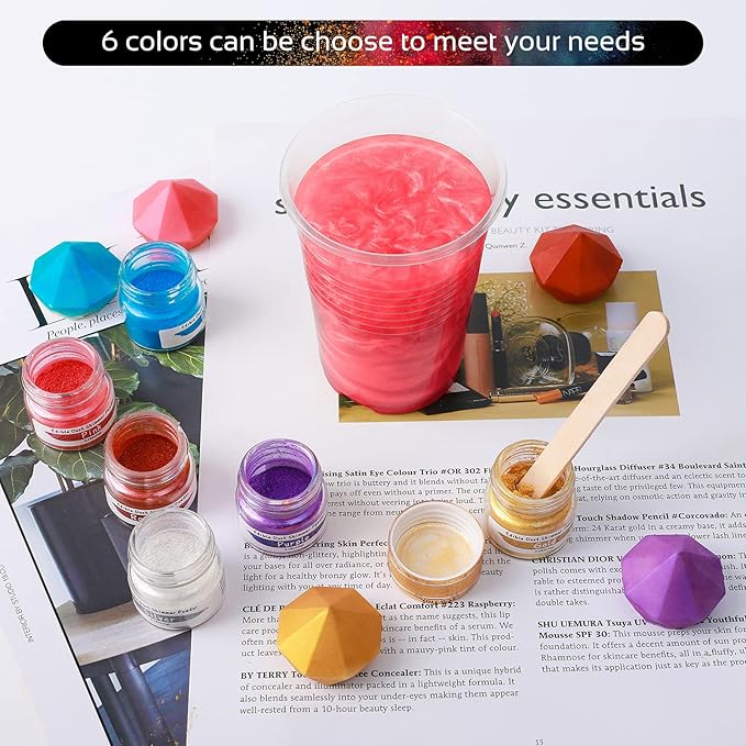 Jelife Pink Edible Luster Dust for Drinks - 5 Grams Food Grade Cake Glitter Dust Shimmer Powdered, Edible Metallic Powder Food Coloring for Cake Decorating, Chocolates, Fondant, Painting & More, Vegan