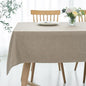maxmill Rectangle Linen Texture Tablecloth Stain Proof Waterproof Wrinkle Free Washable Dining Table Cloth Wipeable Fabric Table Cover for Dining Room Farmhouse Tablecloths, 60 x 120 Inch, Mocha