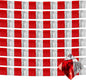 10 Pack 10 Feet Foil Fringe Garland Metallic Tinsel Streamers Banner Wall Hanging Backdrop for Parade Floats, Circus Welcome Carnival Birthday Party Decorations(Silver Red)