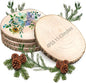 ZOCONE 4 Pcs Large Wood Slices 11-13 Inches Unfinished Rounds, Natural Paulownia Wooden Slices for Centerpieces, Round Wooden Discs Decoration with Bark, Wood Circles for Centerpieces for Painting