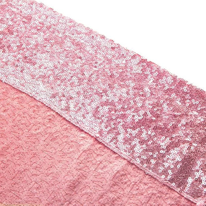 Poise3EHome 6Ft x 8Ft Fuchsia Pink Sequin Backdrop, Glitter Thick Satin Sequin Background Drapes, Sequence Backdrop for Wedding Party Holiday Festival Decor