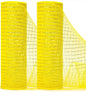 Ribbli 2 Rolls Yellow Mesh Ribbon,10 inch x 30 feet(10Yard) Each Roll,Metallic Yellow with Gold Foil,Use for Wreath Swags and Decorating