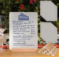 Frosted Blank Acrylic Sign with Wooden Stands - 10 Pack DIY Rectangle Customizable Sign Kit for Wedding Table Numbers, Restaurant Party Bridal Shower (6x8 Inch)