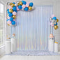 gogoparti 10x10FT Laser Silver Sequin Backdrop Curtain - 2 Panels of 5x10FT Wrinkle-Free Glitter Drapes for Photography, Birthdays, Weddings & Graduations