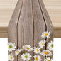 Daisy Table Runner, Spring Floral Seasonal Summer Yellow Flower Rustic Farmhouse Table Center Decor for Home Kitchen Dining Patio Holiday Party Indoor Outdoor Table Decorations, 13"x90" Inch