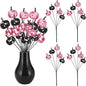 20Pcs Disco Halloween Decor, Disco Pumpkin Table Decoration, 14 Inch Artificial Glitter Mirror Pumpkin Sticks Ornament Halloween Branches for Table Centerpiece Party Decor