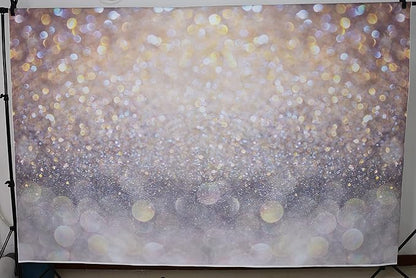 Mocsicka 7x5 Bokeh Photography Backdrop Blue Grey Spots Sparkle (No Real Glitter) Background Weeding Baby Shower Birthdat Newborn Baby Portrait Photo Studio Props (7x5ft (82x60 inch))