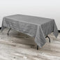 YOUR CHAIR COVERS - 60 x 102 inch Rectangular Crinkle Taffeta Tablecloth - Dark Silver/Platinum, Rectangle Table Linens for 6 ft Rectangular Tables, Wedding Crushed Table Cloth