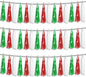 3P Red Green White Foil Fringe Metallic Tassel Streamers Banner Tassel Garland for Parade Floats, Graduation, Wedding, Birthday, Halloween, Christmas, Mexican Italian Birthday Party Decorations