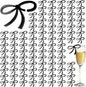 60 Pcs Acrylic Bowknot Wine Glass Charms,Black Coquette Drink Markers Decorative Tags for Bachelorette,Wedding,Birthday & Engagement Parties Coquette Themed Party Decor Accessories