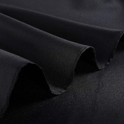 Ascoza 6pack 120 Inch Black Round Tablecloth in Polyester Fabric for Wedding/Banquet/Restaurant/Parties