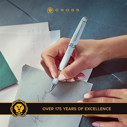 Cross Bailey Light Refillable Rollerball Pen Presented in a Everyday Gift Box - Medium Point, Black Ink, Glossy Black