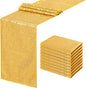 Gold Table Runners 10 Packs 12x108 Inches Sequin Dining Glitter Table Runner for Wedding Baby Shower Party Birthday Supplies Decorations
