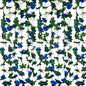 16Pcs 126Ft Royal Blue&White Rose Garland, Fake Rose Hanging Flowers, Artificial Flower Vine, Hanging Floral Vine Garland for Wedding, Wall Arch, Halloween, Christmas Garden Backdrop Decor