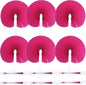 12 Packs Decorative Paper Folding Hand Fans Handheld,Hot Pink Round Foldable Wedding Fans Chinese and Japanese Fans Bulk for Bridal Guest Church Party Favors Dancing Birthday DIY