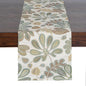 Mika Home Tropical Leaf Table Runner for Home Decor 13X90 Inches Green Brown Seasonal Dining Table Decoration for Home