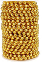[66 Feet] Gold Pearl Beads Garland, 8MM 22 Yards Gold Faux Pearl Beads String Roll Bulk for DIY Craft Christmas Tree Wedding Party Decoration